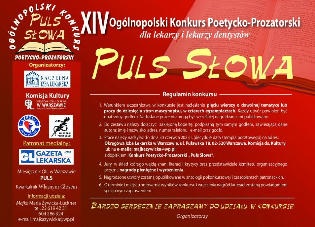 XIV Ogólnopolski Konkurs Poetycko-Prozatorski „Puls Słowa”